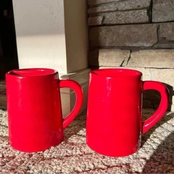 2 MUGS Santa Clause Christmas Marshmallow Hot Coco Mugs 2 Set of Two Mugs Cups - Picture 3 of 11